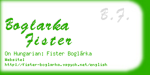 boglarka fister business card