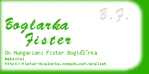 boglarka fister business card